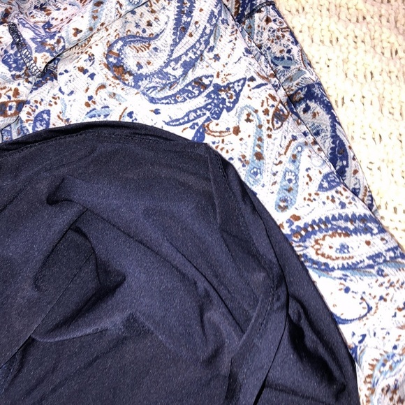 T Tahari blue floral midi dress size xsmall - Picture 8 of 9